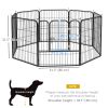 8 Panel Pet Playpen Play Yard Fence Home DIY Heavy-Duty Metal Foldable Indoor Outdoor 31.5"H