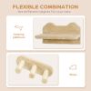 3pc Cat Wall Shelves w/ Scratching Post, Perches, Ladder, Steps & Scratching Board, Beige