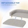 Dog Sofa for Large Dogs with Washable Cover, Anti-slip Foot Pads, Grey