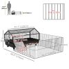 Metal Small Animal Cage, Rabbit Cage for Guinea Pig, Chinchilla, Hedgehog