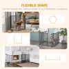 Dog Playpen DIY Adjustable, Puppy Play Pen Dog Fences Indoor with Automatically Close Lock, Pet Door for Doorway Stair