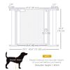 29.5"-40.6" Metal Pet Gate, Dog Gate with Auto Closing Door, Double Locking, for Doorways, Stairs, Hallways, White