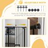 36" Easy Open Indoor Dog Gates for Doorways, House, Stair - Black