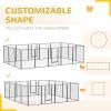 16 Panel 39" Height Heavy Duty Dog Playpen for Small Medium Large Dogs, Grey