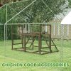 Chicken Activity Play Set with Multiple Chicken Perches, Swing, Ladder, Platform for 3-4 Chickens, Coffee