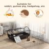 Metal Small Animal Cage, Rabbit Cage for Guinea Pig, Chinchilla, Hedgehog