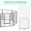 Heavy Duty Pet Playpen, 16 Panels Steel Dog Fence Puppy Exercise Pen with 2 Doors Locking Latch, 31.5" Height