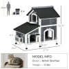 Outdoor Cat House with Weather-resistant Roof & Garden Bed, Outdoor Cat Shelter Enclosure with Multiple Entrances, Modern Cat Furniture Hideout