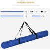 4 Piece Dog Agility Starter Kit with Adjustable Height Jump Bars, Included Carry Bag & Displacing Top Bar - Blue