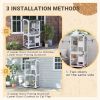 Catio Outdoor, Elevated Design, with Wheels, Resting Box, Water-Resistant, Multi Platforms, White