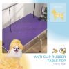 Adjustable Dog Grooming Table with 2 Safety Slings, Storage Basket, Purple
