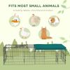 Small Animal Cage with Roof, Indoor/Outdoor Use, for Chicken, Rabbits, Chinchillas, 73" x 30" x 20", Green