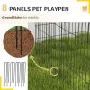 30inch Foldable Metal Exercise Pet Playpen Yard Dog Puppy Kennel Cage 8 Panel