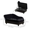 Pet Sofa Dog Couch Chaise Lounge Pet Bed with Storage Function Small Sized Dog Various Cat Sponge Cushioned Bed Lounge, Black