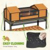 Tortoise Enclosure Tortoise House with Adjustable Lamp Holder Storage Shelf, Dual Main Houses, Openable Lid, Yellow