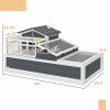 3-Room Tortoise Habitat House w/ Balcony & 2 Stories, 44" x 25.5" x 23", Gray