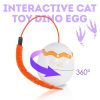 Spinner Interactive Cat Toy Dino Egg. White Automatic Cat Toy with 360-Degree Rotation, Auto Shut-Off. Moving Cat Toys for Indoor Cats