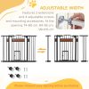 29.1''-41.3'' Extra Wide Dog Gate with Cat Door, Stair Pressure Fit, Auto Close, Double Locking, for Doorways, Hallways
