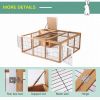 Rabbit Hutch, Waterproof Rabbit House for Small Animals, Natural
