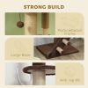 89"-104" Floor to Ceiling Cat Tree with Scratching Post, Cat House, 3-Steps, Hanging Ball, Perches, Anti-tip Kit, Brown