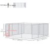 227.7 Sq. Ft. Dog Playpen Outdoor with Galvanized Steel Frame, for Small and Medium Dogs, 15.1' x 15.1' x 6'