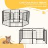 8 Panel Pet Playpen Play Yard Fence Home DIY Heavy-Duty Metal Foldable Indoor Outdoor 31.5"H