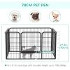 32"W 4-Panel Metal Dog Pen Exercise Pet Playpen Dog Indoor/Outdoor Fence, Black