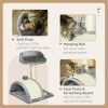 17" Cat Scratching Tree Kitty House Kitten Activity Centre Pet Bed Post Furniture with Hanging Toy (Grey)