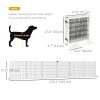 Wooden Freestanding Pet Gate w/ 2 Support Feet, White