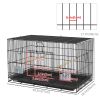 Birdcage for Canaries, Lovebirds Finches, Budgie Cage with Removable Tray, Bottom Mesh Panel, Wooden Perches, Swing, Ramp, Food Containers