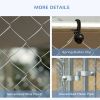 Dog Kennel Outdoor, Heavy Duty Playpen with Secure Lock, Cover, for Backyard & Patio, 13.1' x 7.5' x 7.5'