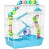 PawHut Extra Large 23" Hamster Cage with Tubes, Tunnels, Carry Handles, 5-Tier, Light Blue