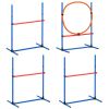 VEVOR Dog Agility Training Equipment 4 PCS Set Hurdles and Jump Ring Obstacle