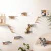 VEVOR Wall Mounted Cat Shelves, Cat Wall Shelves and Perches with Jumping Boards, Cat Beds, Hammocks & Cat Tree