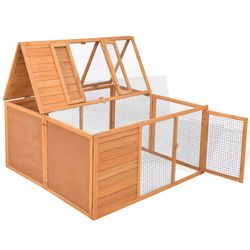 47" Wooden Small Animals Cage with Two Doors