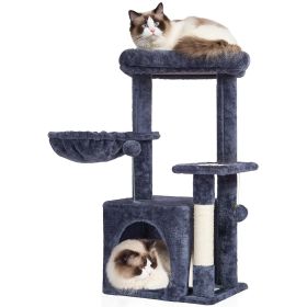 VEVOR Cat Tree 31.4" Cat Tower with Cat Condo Sisal Scratching Post Dark Grey