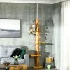 Floor to Ceiling Cat Tree with Adjustable Height 80"- 95