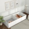 Whelping Box for Dogs and Puppies w/ Waterproof Pee Pad & Adjustable Door for Large, Medium, Small Dogs,96" x 47" x 19"