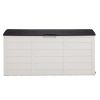 75 Gallon Weather-Resistant Outdoor Storage Deck Box, 130LB Capacity Gray Plastic Patio Organizer with Lockable Lid and Easy-Lift Hinges for Garden