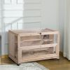 3-Tier Wooden Hamster Cage, Small Animals Hutch with Ladders, Natural