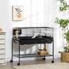 Two-Story Small Animal Cage Removable from Stand, Guinea Pig Cage, Hedgehog Cage, Chinchilla Cage, Ferret, with Shelf & Wheels, Pet Habitat