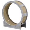 36" Cat Wheel for Indoor Cats with Brake, Scratching Pads, Grey