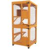Catio Outdoor, Elevated Design, with Wheels, Resting Box, Water-Resistant, Multi Platforms, Orange