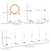 3 Piece Dog Agility Training Equipment for Indoor & Outdoor, Dog Agility Equipment Set with High Jump, Jumping Ring, Weave Poles, Storage Bag, Withe