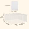 Small Animal Cage Plastic Chinchilla Cage 12 Panels for Bunny Chinchilla Guinea Pig, 18" x 14", White