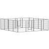 16 Panel 39" Height Heavy Duty Dog Playpen for Small Medium Large Dogs, Grey