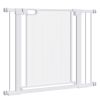 29.5"-40.6" Metal Pet Gate, Dog Gate with Auto Closing Door, Double Locking, for Doorways, Stairs, Hallways, White