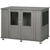 Dog Crate Furniture with Lockable Magnetic Door, Adjustable feet for Extra Large, Medium & Small Dogs, Indoor Use, Grey
