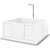 Whelping Box for Dogs with Retractable Light Stand, Waterproof Pad, Rail, Adjustable Height Door, 41" x 39"