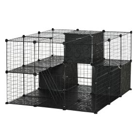 56 Panels Pet Playpen Small Animal Cage for Rabbit